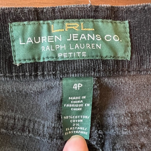 Lauren Ralph Lauren women’s black corduroy pants. Size 4 petite. - Picture 2 of 7